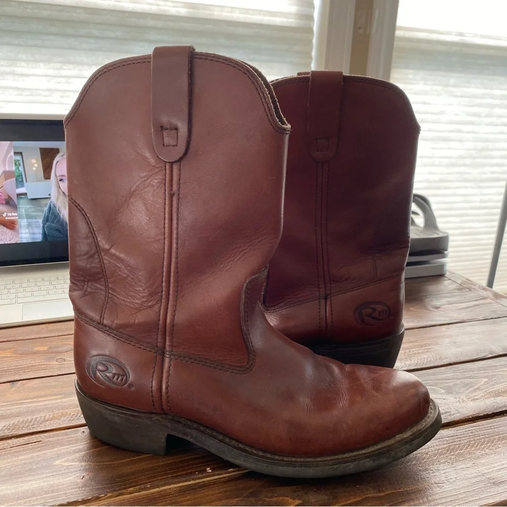 Road Mate Men’s Genuine Leather Butter Soft Pillow Sock Style GW-01 Boots Sz 8.5